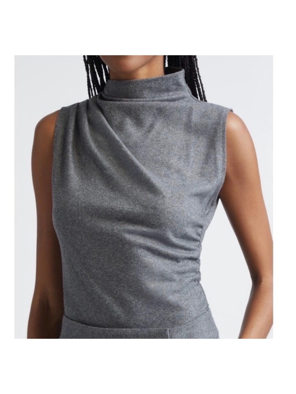 Size M Veronica Beard Mylie Sleeveless Top Medium Heather Grey